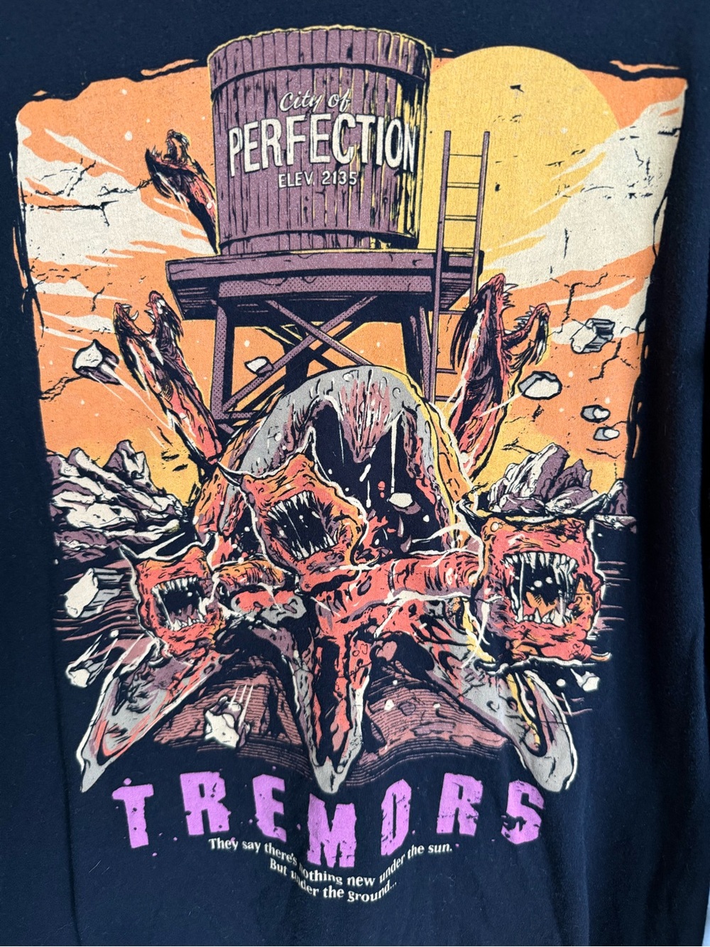 Tremors Graphic Long Sleeve Tee - Black